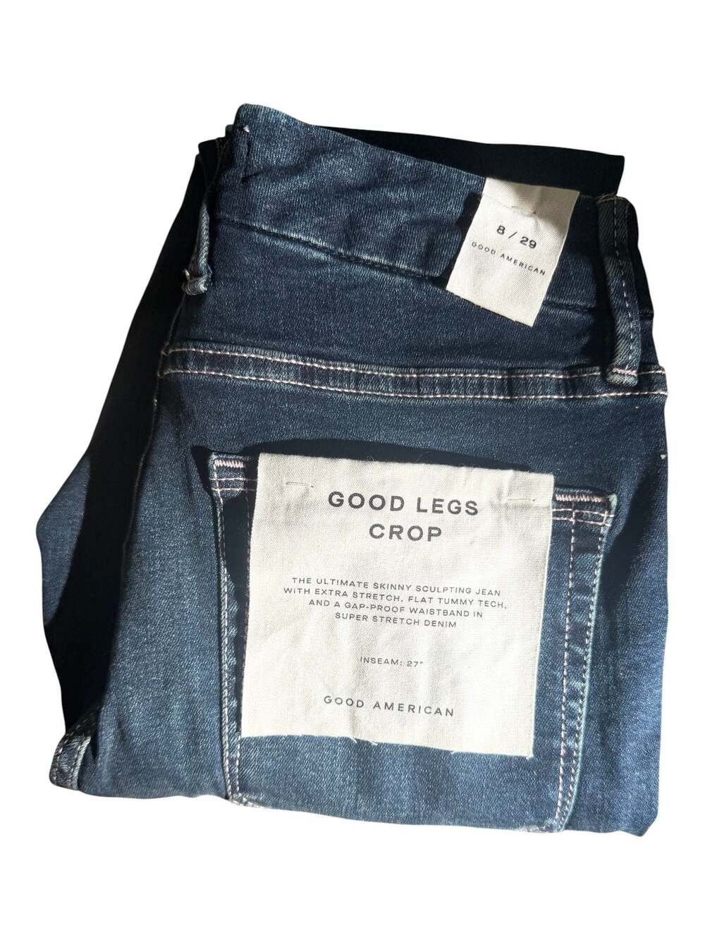 Good American Good Legs Crop Skinny Jeans Size 8/29